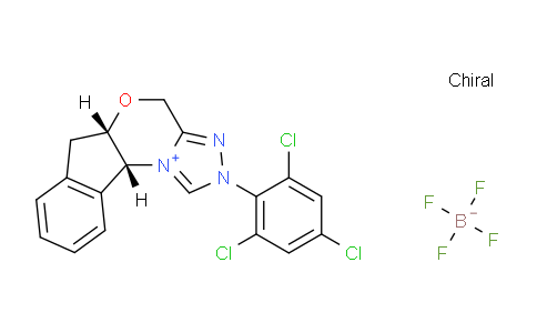 CAS No. 1214711-48-4, (5aS,10bR)-2-(2,4,6-Trichlorophenyl)-4,5a,6,10b-tetrahydro-2H-indeno[2,1-b][1,2,4]triazolo[4,3-d][1,4]oxazin-11-ium tetrafluoroborate