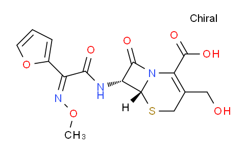 CAS No. 56271-94-4, (6R,7R)-7-((Z)-2-(Furan-2-yl)-2-(methoxyimino)acetamido)-3-(hydroxymethyl)-8-oxo-5-thia-1-azabicyclo[4.2.0]oct-2-ene-2-carboxylic acid