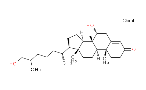 CAS No. 192187-67-0, (7R,8S,9S,10R,13R,14S,17R)-7-Hydroxy-17-((2R)-7-hydroxy-6-methylheptan-2-yl)-10,13-dimethyl-6,7,8,9,10,11,12,13,14,15,16,17-dodecahydro-1H-cyclopenta[a]phenanthren-3(2H)-one