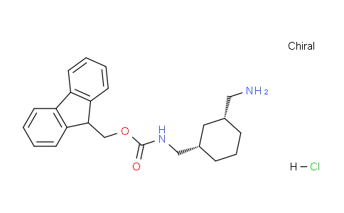 CAS No. 1274891-91-6, (9H-Fluoren-9-yl)methyl (((1S,3R)-3-(aminomethyl)cyclohexyl)methyl)carbamate hydrochloride