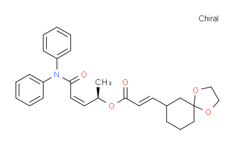 CAS No. 900160-97-6, (E)-(R,Z)-5-(Diphenylamino)-5-oxopent-3-en-2-yl 3-(1,4-dioxaspiro[4.5]decan-7-yl)acrylate
