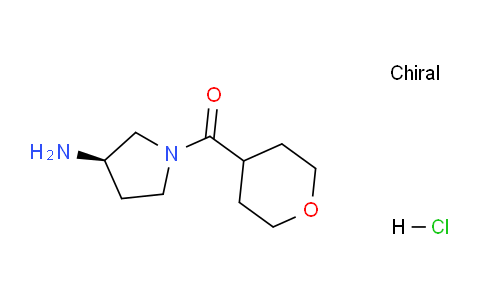 CAS No. 1286208-96-5, (R)-(3-Aminopyrrolidin-1-yl)(tetrahydro-2H-pyran-4-yl)methanone hydrochloride