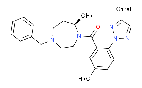 CAS No. 1620097-07-5, (R)-(4-Benzyl-7-methyl-1,4-diazepan-1-yl)(5-methyl-2-(2H-1,2,3-triazol-2-yl)phenyl)methanone