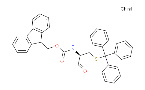 CAS No. 505076-77-7, (R)-(9H-Fluoren-9-yl)methyl (1-oxo-3-(tritylthio)propan-2-yl)carbamate