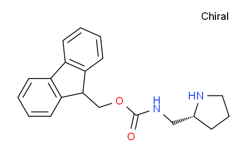 CAS No. 1217730-75-0, (R)-(9H-Fluoren-9-yl)methyl (pyrrolidin-2-ylmethyl)carbamate
