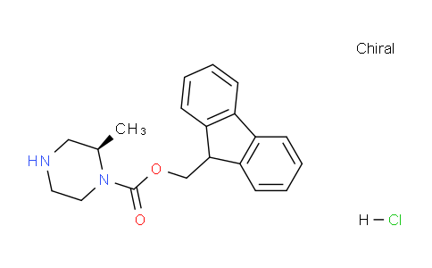 CAS No. 1187930-83-1, (R)-(9H-Fluoren-9-yl)methyl 2-methylpiperazine-1-carboxylate hydrochloride