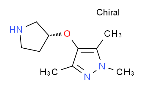CAS No. 1956436-24-0, (R)-1,3,5-Trimethyl-4-(pyrrolidin-3-yloxy)-1H-pyrazole