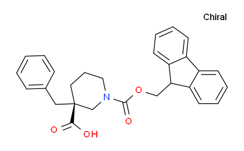 CAS No. 1354752-72-9, (R)-1-(((9H-Fluoren-9-yl)methoxy)carbonyl)-3-benzylpiperidine-3-carboxylic acid