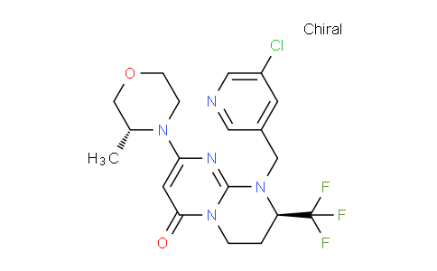 CAS No. 1946010-79-2, (R)-1-((5-Chloropyridin-3-yl)methyl)-8-((R)-3-methylmorpholino)-2-(trifluoromethyl)-3,4-dihydro-1H-pyrimido[1,2-a]pyrimidin-6(2H)-one