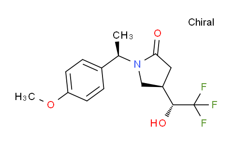 CAS No. 1650544-94-7, (R)-1-((R)-1-(4-Methoxyphenyl)ethyl)-4-((R)-2,2,2-trifluoro-1-hydroxyethyl)pyrrolidin-2-one