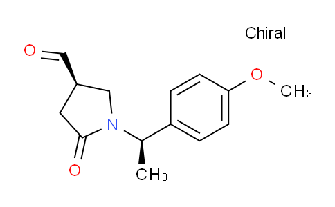 CAS No. 1650544-38-9, (R)-1-((R)-1-(4-Methoxyphenyl)ethyl)-5-oxopyrrolidine-3-carbaldehyde