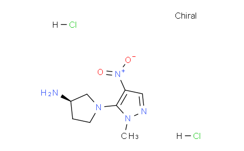 CAS No. 1363408-57-4, (R)-1-(1-Methyl-4-nitro-1H-pyrazol-5-yl)pyrrolidin-3-amine dihydrochloride