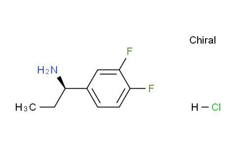 CAS No. 1565825-89-9, (R)-1-(3,4-Difluorophenyl)propan-1-amine hydrochloride