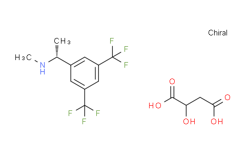 CAS No. 895521-36-5, (R)-1-(3,5-Bis(trifluoromethyl)phenyl)-N-methylethanamine 2-hydroxysuccinate