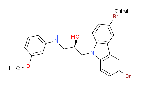 CAS No. 1235481-41-0, (R)-1-(3,6-Dibromo-9H-carbazol-9-yl)-3-((3-methoxyphenyl)amino)propan-2-ol