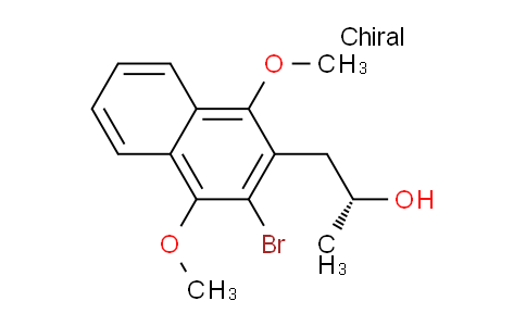CAS No. 404909-82-6, (R)-1-(3-Bromo-1,4-dimethoxynaphthalen-2-yl)propan-2-ol