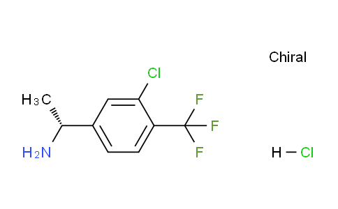 CAS No. 1810074-87-3, (R)-1-(3-Chloro-4-(trifluoromethyl)phenyl)ethanamine hydrochloride