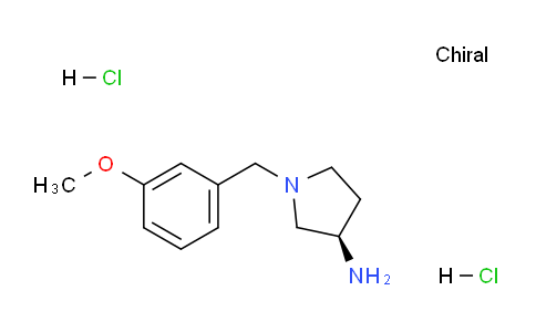 CAS No. 876161-77-2, (R)-1-(3-Methoxybenzyl)pyrrolidin-3-amine dihydrochloride