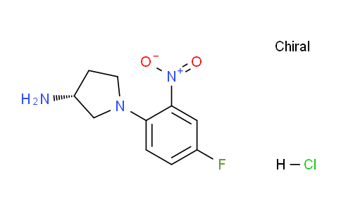 CAS No. 1233859-87-4, (R)-1-(4-Fluoro-2-nitrophenyl)pyrrolidin-3-amine hydrochloride