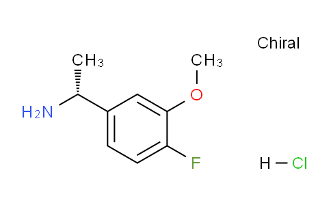 CAS No. 1256944-96-3, (R)-1-(4-Fluoro-3-methoxyphenyl)ethanamine hydrochloride