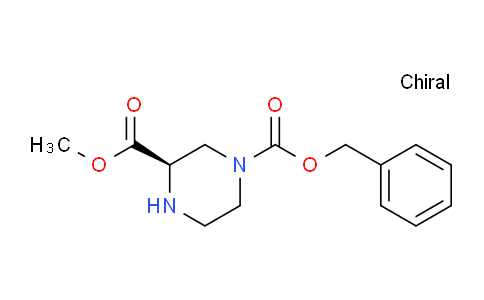 CAS No. 405175-79-3, (R)-1-Benzyl 3-methyl piperazine-1,3-dicarboxylate