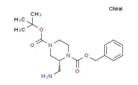 CAS No. 1212316-00-1, (R)-1-Benzyl 4-tert-butyl 2-(aminomethyl)piperazine-1,4-dicarboxylate