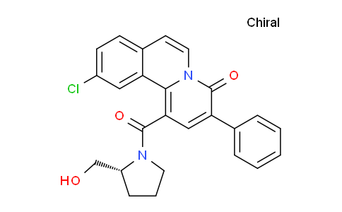 CAS No. 104604-66-2, (R)-10-Chloro-1-(2-(hydroxymethyl)pyrrolidine-1-carbonyl)-3-phenyl-4H-pyrido[2,1-a]isoquinolin-4-one