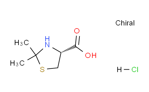 CAS No. 67089-92-3, (R)-2,2-Dimethylthiazolidine-4-carboxylic acid hydrochloride