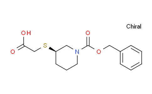 CAS No. 1354002-48-4, (R)-2-((1-((Benzyloxy)carbonyl)piperidin-3-yl)thio)acetic acid