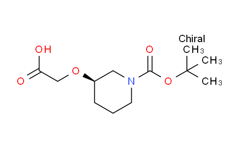 CAS No. 1354008-66-4, (R)-2-((1-(tert-Butoxycarbonyl)piperidin-3-yl)oxy)acetic acid