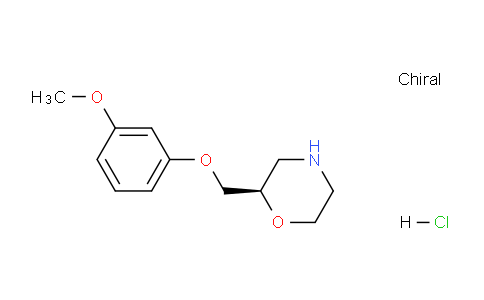 CAS No. 55253-29-7, (R)-2-((3-Methoxyphenoxy)methyl)morpholine hydrochloride