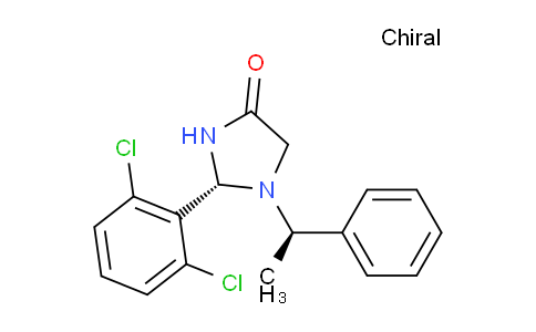 CAS No. 1149765-13-8, (R)-2-(2,6-Dichlorophenyl)-1-((R)-1-phenylethyl)imidazolidin-4-one