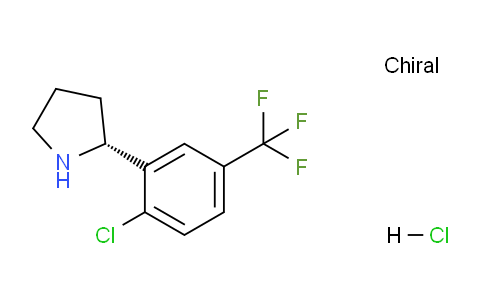 CAS No. 1391519-06-4, (R)-2-(2-Chloro-5-(trifluoromethyl)phenyl)pyrrolidine hydrochloride