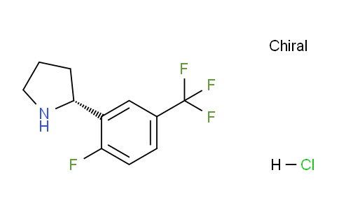 CAS No. 1391408-54-0, (R)-2-(2-Fluoro-5-(trifluoromethyl)phenyl)pyrrolidine hydrochloride