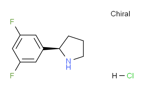 CAS No. 1443538-50-8, (R)-2-(3,5-Difluorophenyl)pyrrolidine hydrochloride