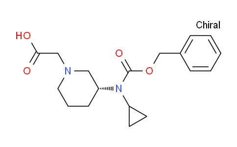 CAS No. 1354016-57-1, (R)-2-(3-(((Benzyloxy)carbonyl)(cyclopropyl)amino)piperidin-1-yl)acetic acid