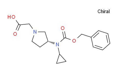 CAS No. 1354019-73-0, (R)-2-(3-(((Benzyloxy)carbonyl)(cyclopropyl)amino)pyrrolidin-1-yl)acetic acid