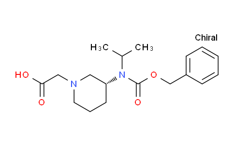 CAS No. 1353996-07-2, (R)-2-(3-(((Benzyloxy)carbonyl)(isopropyl)amino)piperidin-1-yl)acetic acid