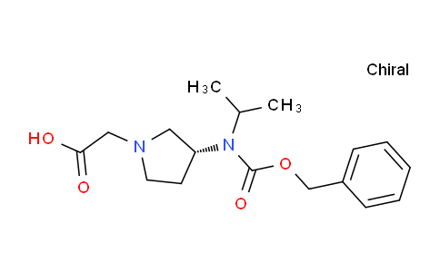 CAS No. 1354003-62-5, (R)-2-(3-(((Benzyloxy)carbonyl)(isopropyl)amino)pyrrolidin-1-yl)acetic acid