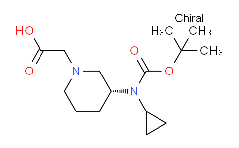 CAS No. 1354016-12-8, (R)-2-(3-((tert-Butoxycarbonyl)(cyclopropyl)amino)piperidin-1-yl)acetic acid