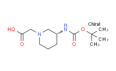 CAS No. 1354003-56-7, (R)-2-(3-((tert-Butoxycarbonyl)amino)piperidin-1-yl)acetic acid