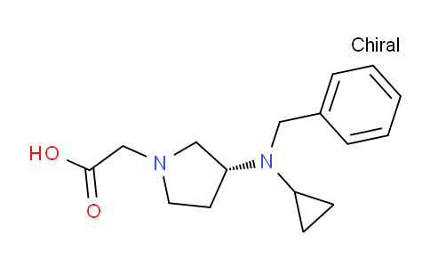 CAS No. 1353994-41-8, (R)-2-(3-(Benzyl(cyclopropyl)amino)pyrrolidin-1-yl)acetic acid