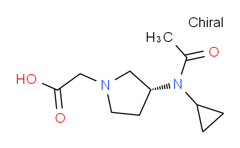 CAS No. 1354018-00-0, (R)-2-(3-(N-Cyclopropylacetamido)pyrrolidin-1-yl)acetic acid
