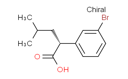 CAS No. 513246-79-2, (R)-2-(3-Bromophenyl)-4-methylpentanoic acid
