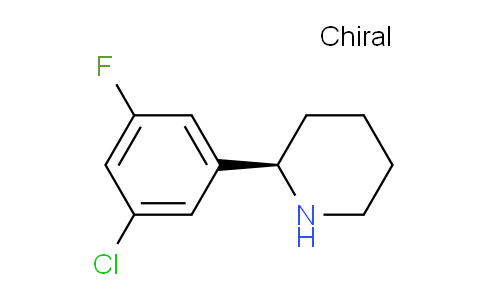 CAS No. 1213654-51-3, (R)-2-(3-Chloro-5-fluorophenyl)piperidine