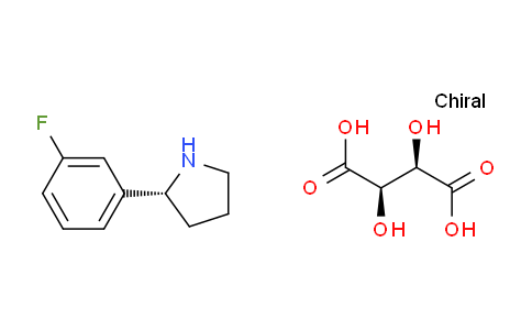 CAS No. 1391463-17-4, (R)-2-(3-Fluorophenyl)pyrrolidine L-Tartrate