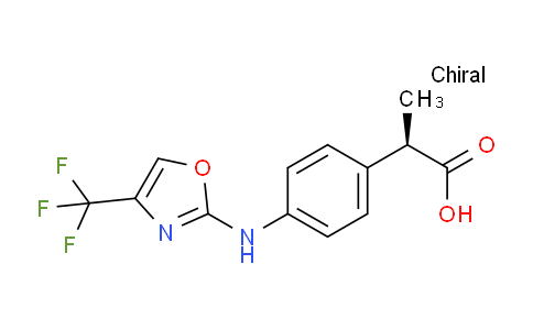 CAS No. 1144016-27-2, (R)-2-(4-((4-(Trifluoromethyl)oxazol-2-yl)amino)phenyl)propanoic acid