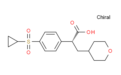 CAS No. 745053-49-0, (R)-2-(4-(Cyclopropylsulfonyl)phenyl)-3-(tetrahydro-2H-pyran-4-yl)propanoic acid