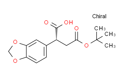 CAS No. 1956437-17-4, (R)-2-(Benzo[d][1,3]dioxol-5-yl)-4-(tert-butoxy)-4-oxobutanoic acid