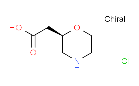 CAS No. 1588480-38-9, (R)-2-(Morpholin-2-yl)acetic acid hydrochloride